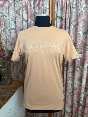 ESSENTIALS Fear of God Short Sleeve Crewneck T-Shirt - Beige